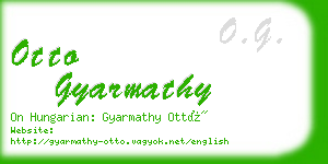 otto gyarmathy business card